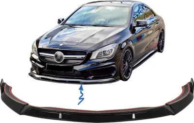 Obrázok produktu pre Predný spojler pre Mercedes CLA45 C117 X117 13-16 lesklý čierny