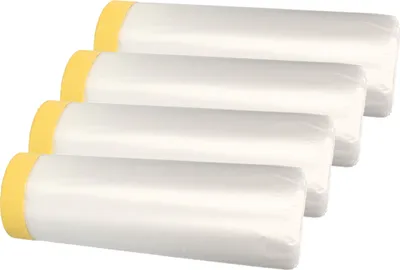 Produktbild von KOTARBAU® 4er Set Abdeckfolie mit Klebeband 200mm x 20m für Maler- und Renovierungsarbeiten