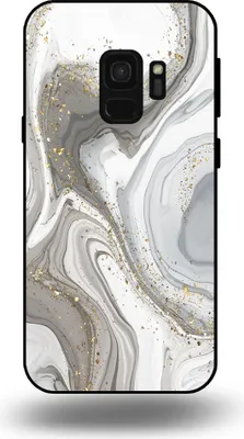 Produktbild von Smartphonica Telefon Fall geeignet für Samsung Galaxy S9 mit Marmor Druck - TPU zurück Abdeckung Fall Marmor Design - Silber