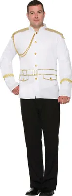 Produktbild von Bristol Novelty - "Fairytale Prince" Blazer für Herren BN844 (Einheitsgröße) (Weiß/Gold)