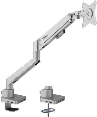 Produktbild von SpeaKa Professional Monitor-Tischhalterung SP-MM-600 1 Display(s) 43,2 cm (17) - 81,3 cm (32) Silber Rotierbar, Neigb