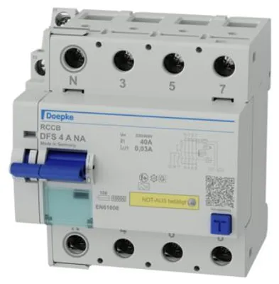 Zdjęcie produktu dla DOEPKE&CO. RCD z dodatkowym 4p 440V 63A 0.03A WYŁĄCZNIK AWARYJNY