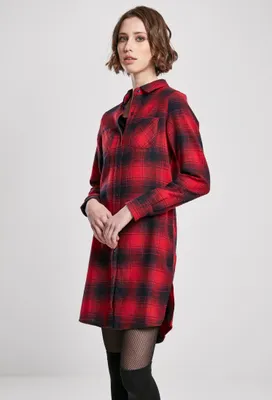Zdjęcie produktu dla Urban Classics Ladies - Koszula flanelowa w kratę czerwona - L
