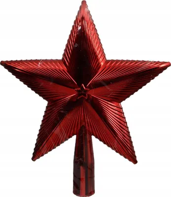 Produktbild von Glänzende Weihnachtsbaumspitze Stern Rot 21,5 cm Unzerbrechlich Festliche Dekoration