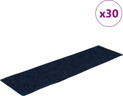 Immagine prodotto di Tappetini per scale autoadesivi 30 pz 76x20 cm blu navy rettangolari