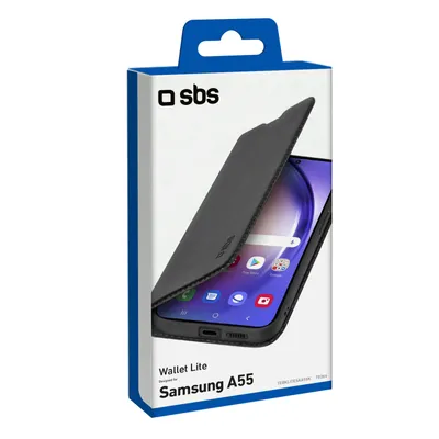 Obrázok produktu pre SBS TEBKLITESAA55K, Puzdro s peňaženkou, Samsung, Galaxy A55, 16,8 cm (6.6"), Čierna