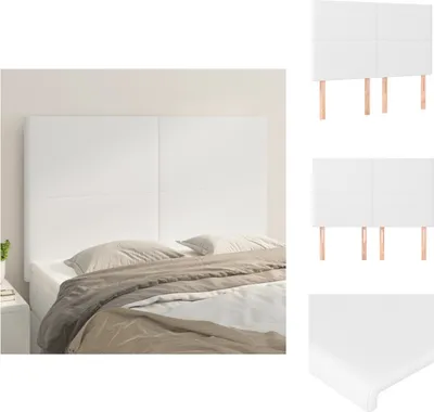 Produktbild von vidaXL Kopfteile 4 Stk. Weiß 72x5x78/88 cm Kunstleder -  Kopf- & Fußenden