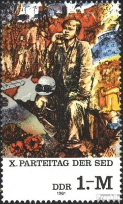 Produktbild von Briefmarken DDR 1981 Mi 2599 (kompl.Ausgabe) postfrisch Parteitag der SED (II) / Bl.63