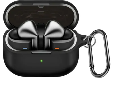 Obrázek produktu pro INF Ochranné silikonové pouzdro pro Samsung Galaxy Buds3/Buds3 Pro s karabinou Černá