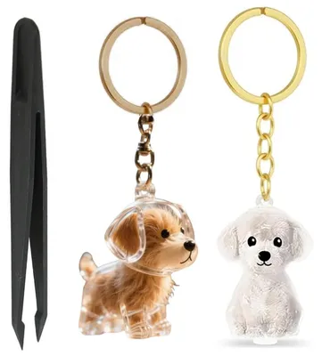 Productafbeelding van Herinneringssleutelhanger voor hondenhaar, 3 stuks