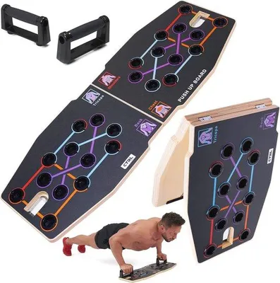 Produktbild von Famanu Push-Up Board für Brust, Trizeps und Rücken - Multifunktionale Fitnessgeräte zur Muskelaufbau