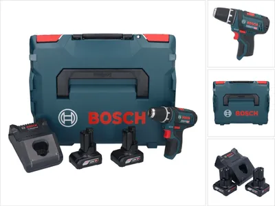 Image de Bosch GSR 12V-15 Professional Perceuse-visseuse sans fil avec boîtier L-Boxx + 2x Batteries GBA 6,0 Ah + Chargeur GAL 1230