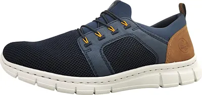 Produktbild von Rieker Herren Sneaker Stoff Slipper Schlupfschuh Gummizug B7796, Größe:41 EU, Farbe:Blau