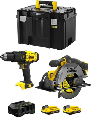 Image de STANLEY FatMax Kit SVK210 (SFMCD711 + SFMCS500 + 2 x 2.0 Ah + Ladegerät + TSTAK VI)