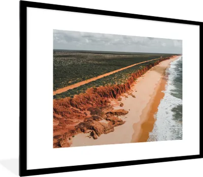 Produktbild von MuchoWow® MuchoWow® Gerahmtes Poster Die Küstenlinie Australiens 80x60 cm - Poster mit zchwarzem Bilderrahmen - Schlafzimmer-Dekorationen - Fotoposter