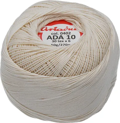 Obrázok produktu pre Priadza pre frivolitky Ada 10 50 g - 0402