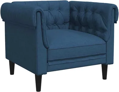 Produktbild von Blauer Chesterfield-Sessel aus Stoff, 16.4kg