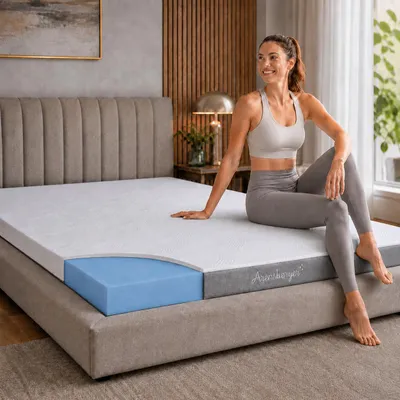 Produktbild von ARENSBERGER LINA, Gelschaum Matratze 100x200 cm – 11 cm NANOCELL® Gel-Schaum – H3 Härtegrad – Atmungsaktiv – Abnehmbarer Bezug 240g/m²