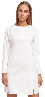 Produktbild von Elegantes Mini-Kleid Tunika mit Spitze; Ecru M/38