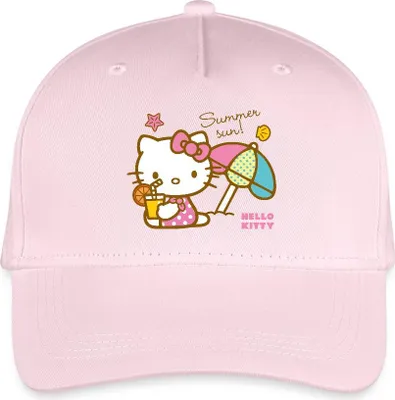 Produktbild von Spreadshirt Hello Kitty Am Strand Summer Sun Kinder Bio Basecap, One size, Hellrosa