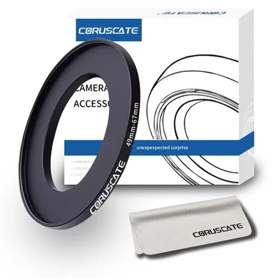 Image de Adaptateur d'objectif de 49 mm à 67 mm, avec chiffon pour objectif