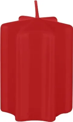 Produktbild von Sternkerzen Weihnachtsrot 8 x Ø 6 cm, 4 Stück, Adventskerzen, Weihnachtskerzen