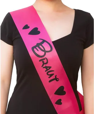 Produktbild von Oblique Unique Schärpe Braut JGA Junggesellinnenabschied Hen Party Bride to be pink