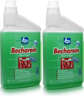 Produktbild von Dr. Becher Becharein Gläser Reiniger Dosierkammerflasche 1L (2er Pack)