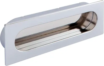 Produktbild von Muschelgriff Azan Breite 125 mm, Einlassmaß 121 x 39 mm, ZN verchromt poliert