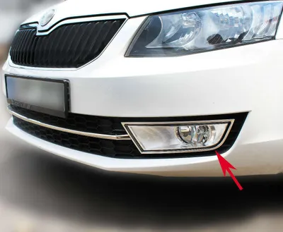 Obrázek produktu pro NEREZOVÝ OCELOVÝ RÁMEČEK SENZORU MLHOVÉHO SKLA pro ŠKODA OCTAVIA III | BJ 2013-2016