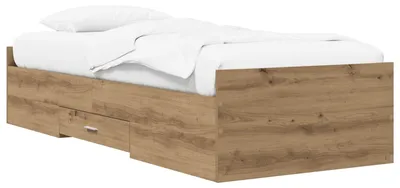 Obrázek produktu pro Postel s úložným prostorem, ručně vyrobená, buk, 80 x 200 cm