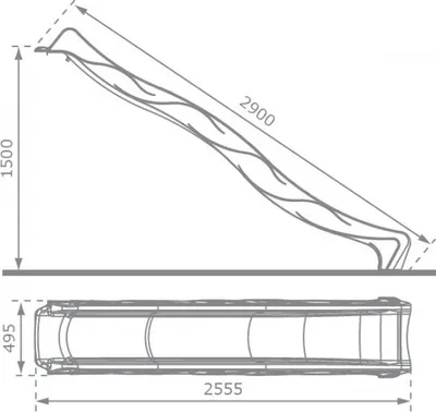 Produktbild von Wellenrutsche / Wasserrutsche / Rutsche Tsuri 1500mm grün 2,90m