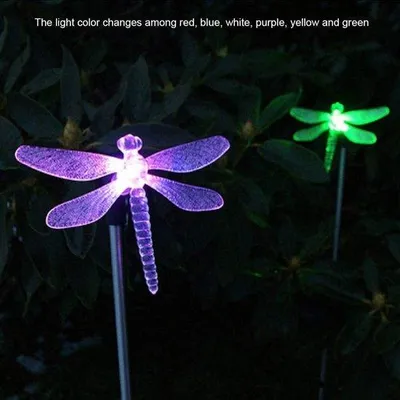 Image de Lot de 2 lampes solaires de jardin à LED changeant de couleur
