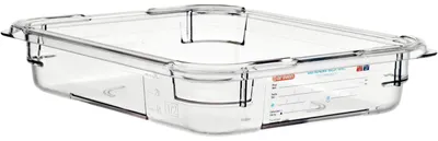 Produktbild von ARAVEN GN-Behälter 1/2, Polycarbonat, Tiefe: 65 mm, Inhalt: 3,9 L