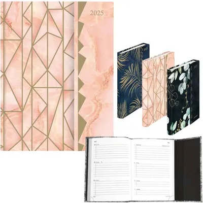 Produktbild von Herlitz Buchkalender A5 / A6 Magnetverschluss 2025, Format / Jahr / Farbe:A5 / 2025 / rosa