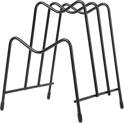 Imagen del producto de Soporte para tabla de cortar con 3 compartimentos, soporte para tapas de ollas, organizador de cocina, diseño que ahorra espacio