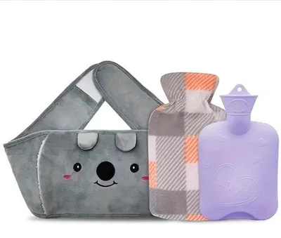 Productafbeelding van Xerolax Warmwaterzak Met Hoes - Warmwaterkruik - Warmtekussen - Warmtekruik - Knuffel - Kruik - Bag - 3-Pack