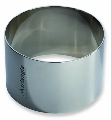 Servierring aus Edelstahl, rund, 8 cm, spülmaschinengeeignet