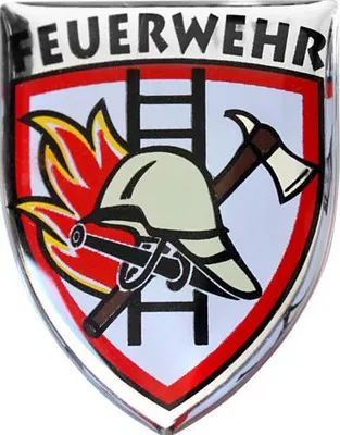 Produktbild von PVC Aufkleber - Feuerwehr - 307724/1 - Gr. ca. 2,5 x 3 cm -