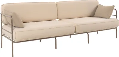 Produktbild von Selsey Preggel - Garten-Sofa 3-Sitzer, wasserabweisend, beige/beiges Gestell