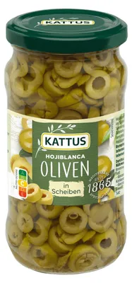 Produktbild von Spanische grüne Oliven in Scheiben
