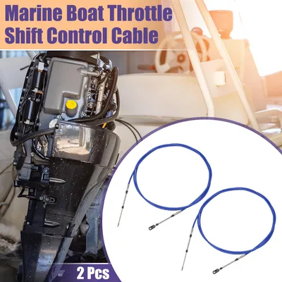Image de 2 câbles dede gaz et de changement de vitesse pour bateau marin, bleu, pour Yamaha