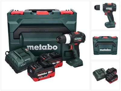 Zdjęcie produktu dla Wiertarko-wkrętarka akumulatorowa Metabo BS 18 LT BL 18 V 75 Nm bezszczotkowa + 2x akumulator 5,5 Ah + ładowarka + metaBOX