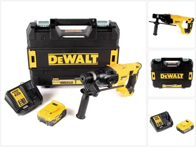 Produktbild von DeWalt DCH 133 P1 Akku Kombihammer 18V 2,6J SDS plus Brushless + 1x Akku 5,0Ah + Ladegerät + TSTAK