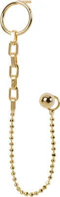 Produktbild von styleBREAKER Damen Single Ear Ohrstecker Set mit Kette und Ring, Ohrringe, 2 Stecker, Ohrschmuck 05090043