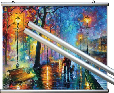Produktbild von Aluminium Klemmschiene Posterleiste 50 cm (Paar)