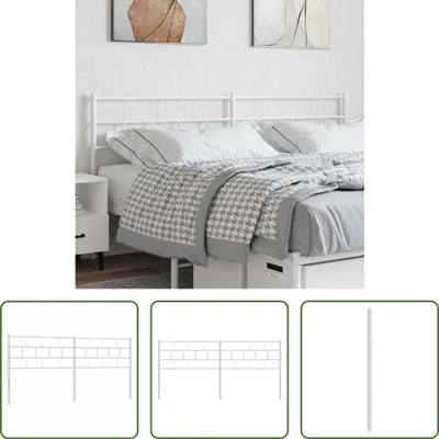 Produktbild von The Living Store Kopfteil Metall Weiß 200 cm