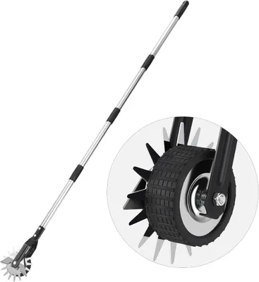 Produktbild von Rasenkantenschneider manuell mit Rädern | höhenverstellbarer Edelstahlgriff 100/135/170cm | scharfe Klingen für saubere Rasenkanten