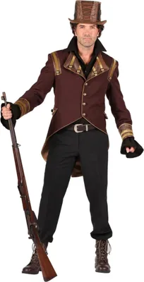 Produktbild von Steampunk Jacke braun historischer Gehrock für Herren, Größe:XL