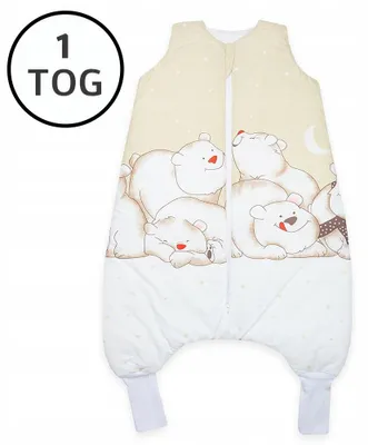 Produktbild von Ankras Warmer Schlafsack mit Beinen 1 TOG Baumwolle 74-86